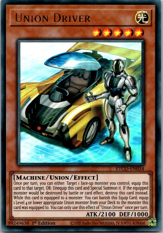 Yugioh Union Driver ETCO-EN034 1st Edition Ultra Rare NM