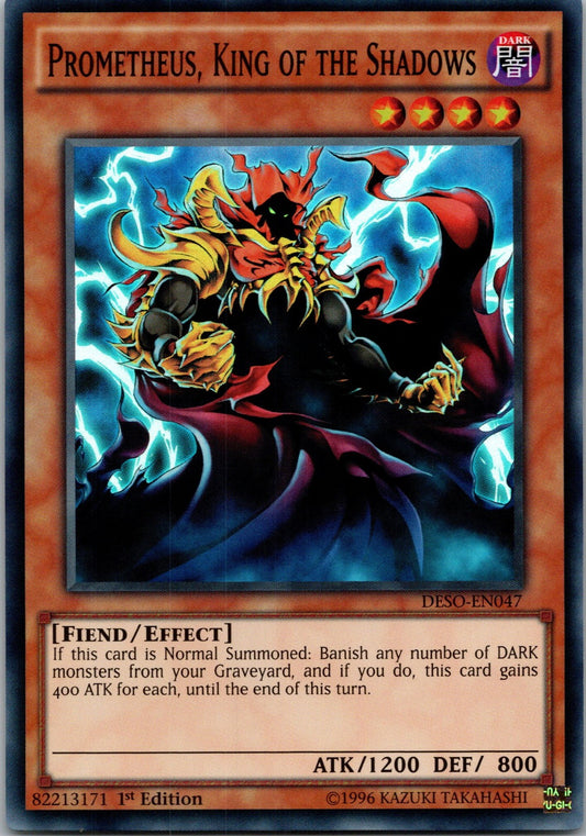 Yugioh Prometheus, King of the Shadows DESO-EN047 1st Edition Super Rare NM