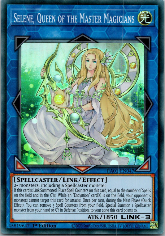 Yugioh Selene, Queen of the Master Magicians RA01-EN047 1st Edition Super NM