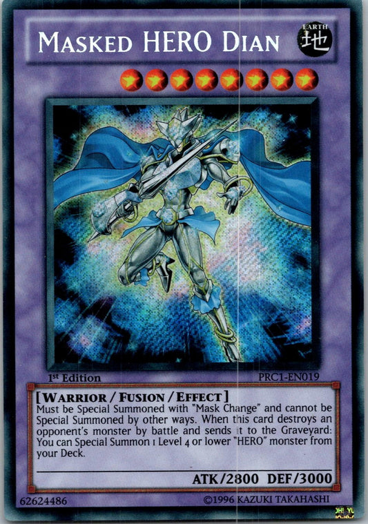 Yugioh Masked HERO Dian PRC1-EN019 1st Edition Secret Rare NM