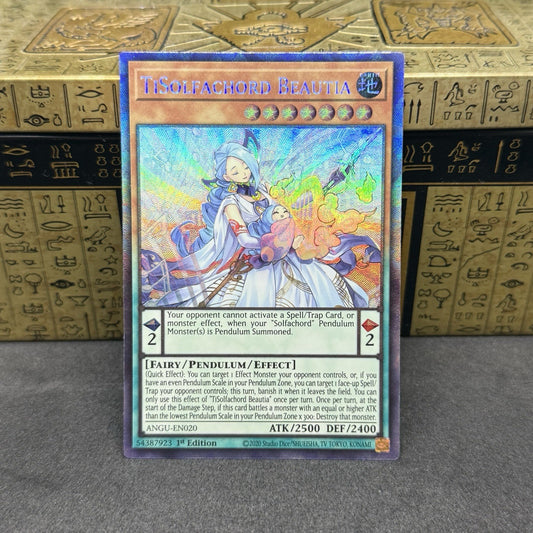 Yugioh TiSolfachord Beautia ANGU-EN020 Collector’s Rare 1st Edition NM