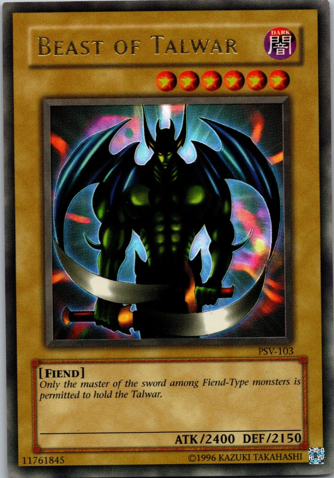 Yugioh Beast of Talwar PSV-103 OG Print Ultra Rare NM