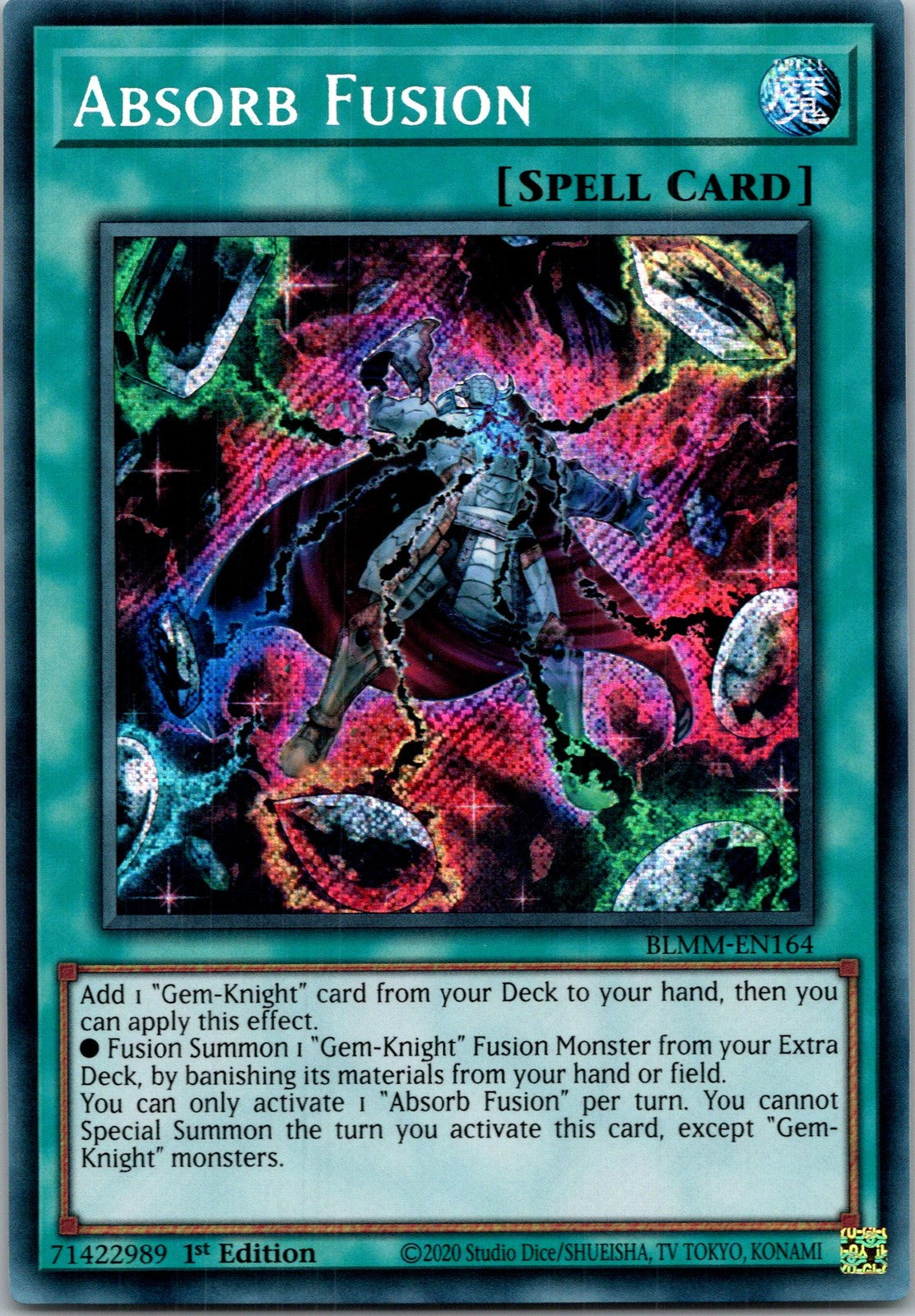 Yugioh Absorb Fusion BLMM-EN164 1st Edition Secret Rare NM