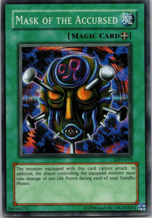 Yugioh Mask of the Accursed LON-019 OG Print Super Rare NM