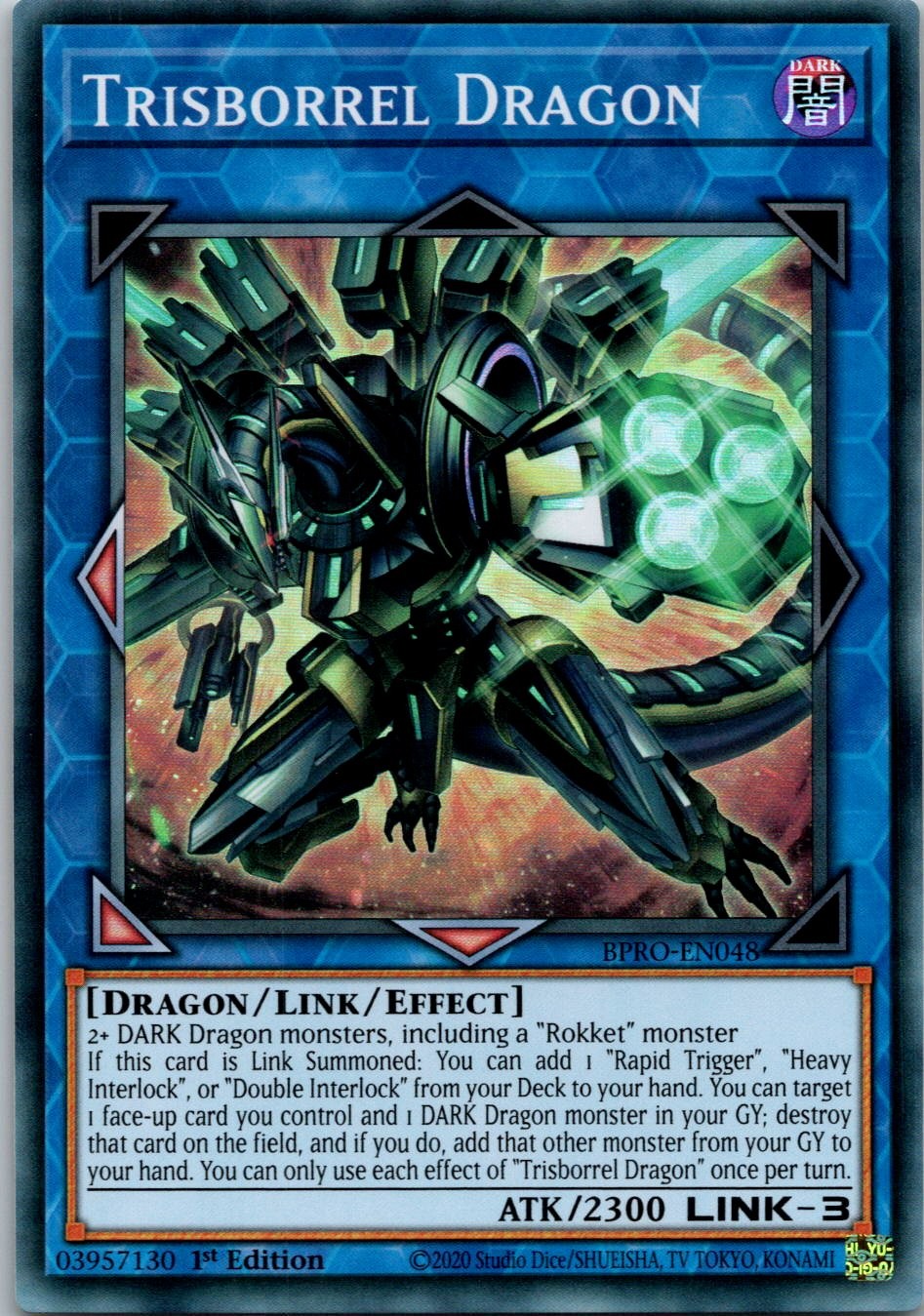 Yugioh Trisborrel Dragon BPRO-EN048 1st Edition Super Rare NM