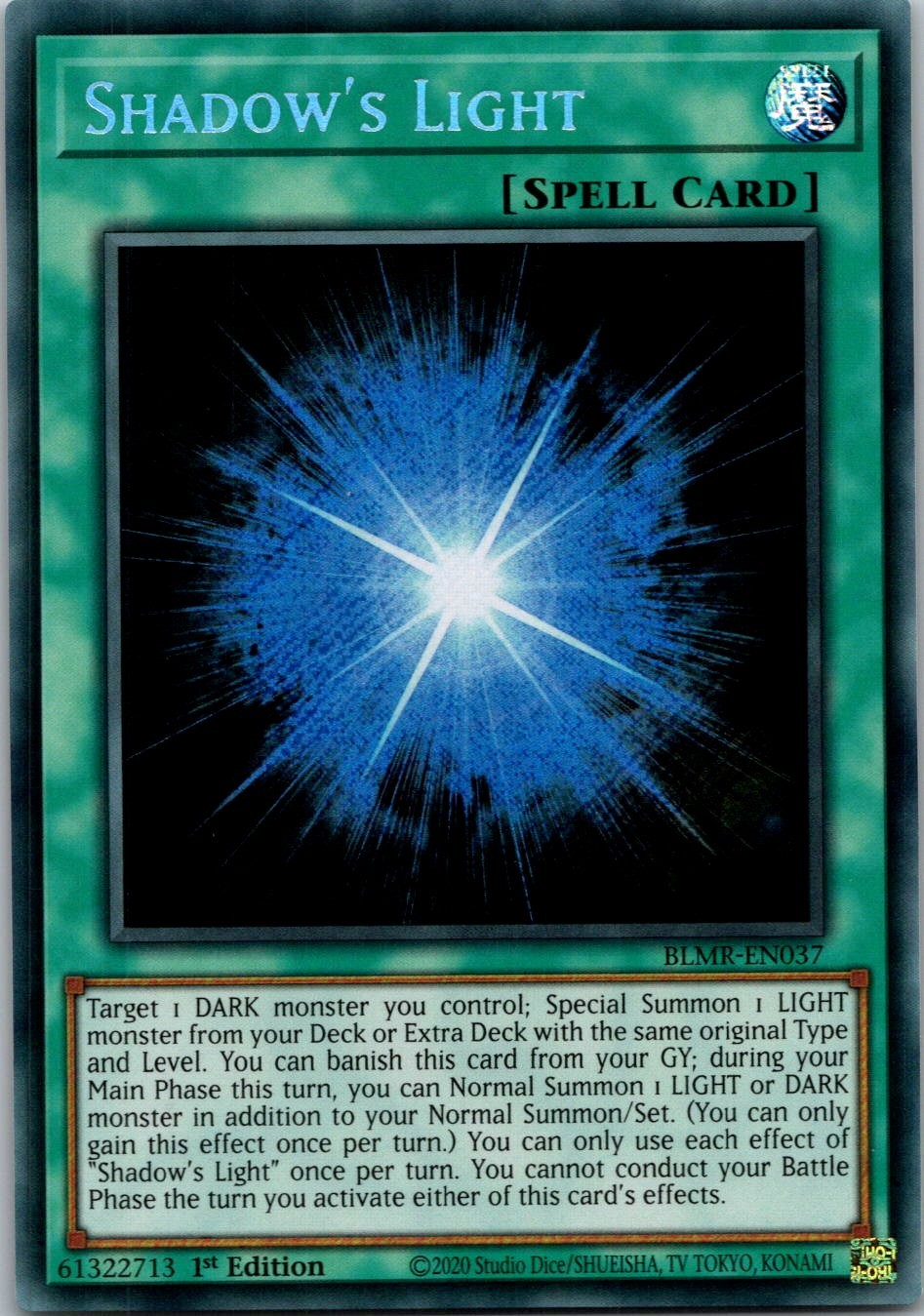 Yugioh Shadow's Light BLMR-EN037 1st Edition Secret Rare NM