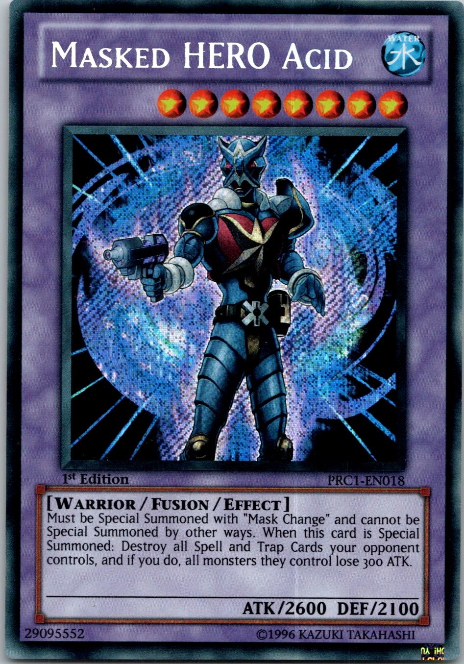 Yugioh Masked HERO Acid PRC1-EN018 1st Edition Secret Rare NM