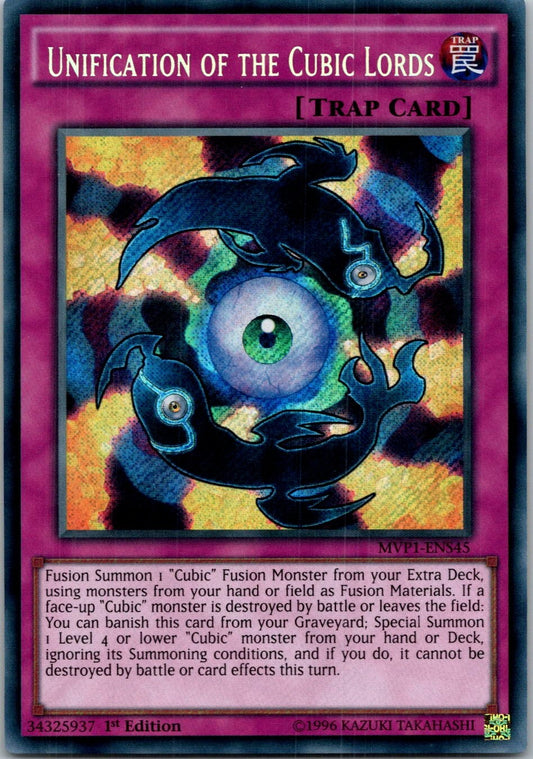 Yugioh Unification of the Cubic Lords MVP1-ENS45 1st Edition Secret Rare NM