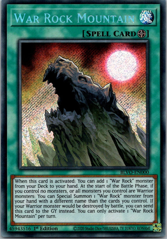 Yugioh War Rock Mountain BLVO-EN000 1st Edition Secret Rare NM