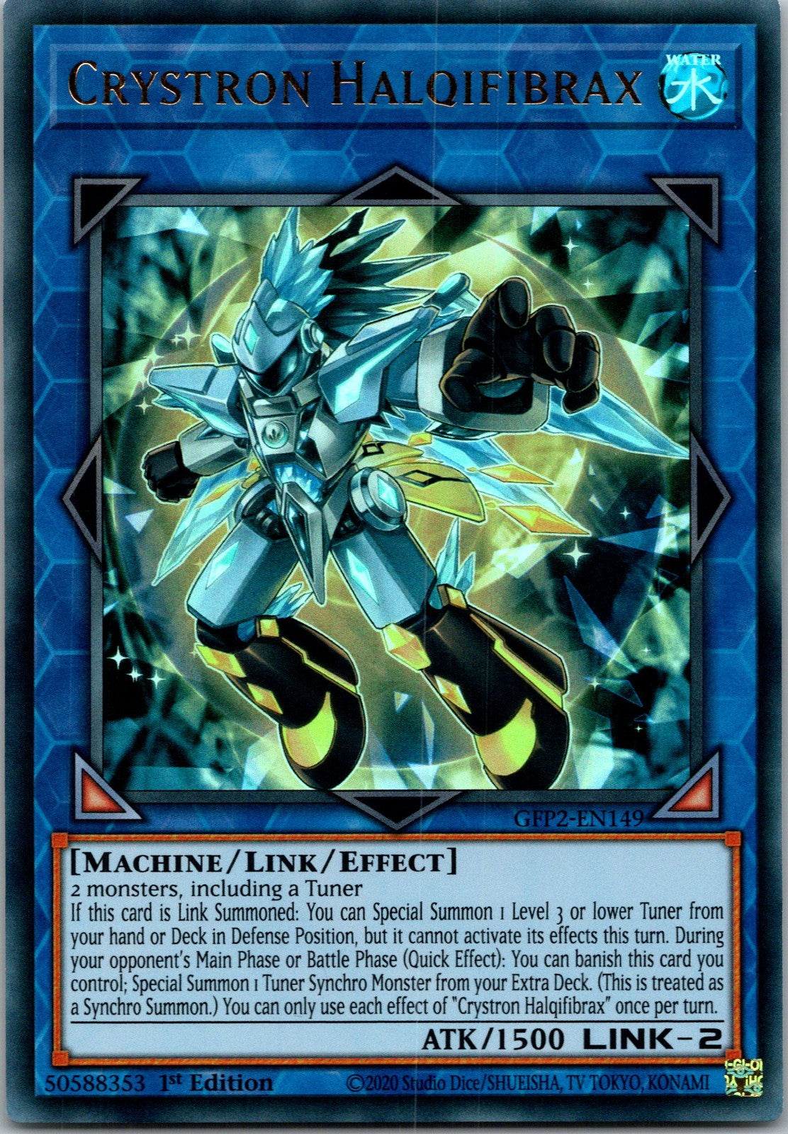 Yugioh Crystron Halqifibrax GFP2-EN149 1st Edition Ultra Rare NM