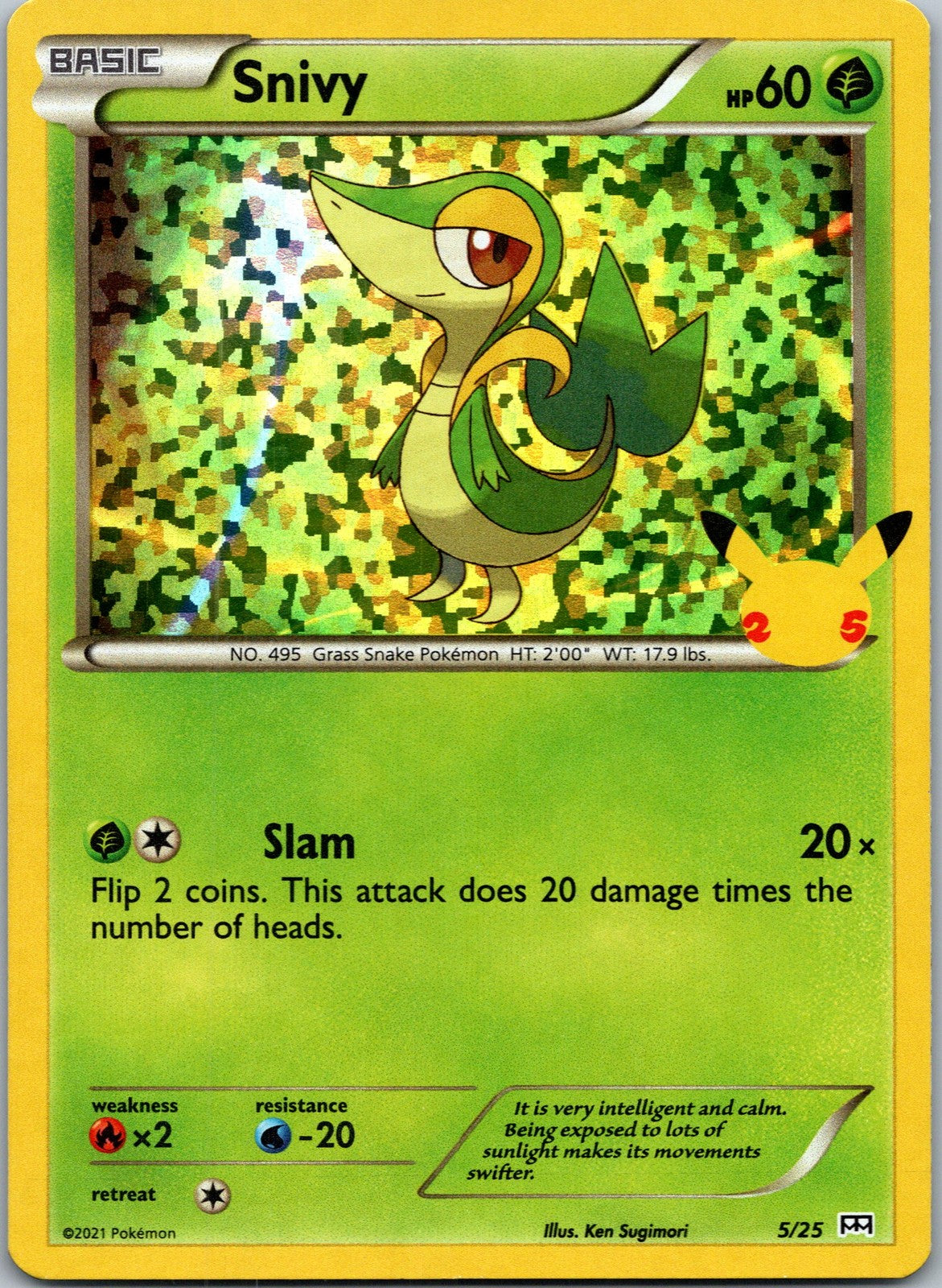 Pokemon Snivy Holo - 5/25 Promo NM