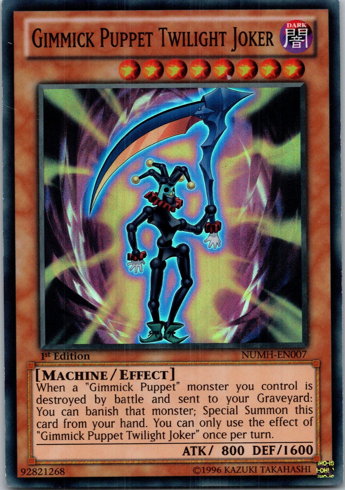 Yugioh Gimmick Puppet Twilight Joker NUMH-EN007 1st Edition Super Rare NM