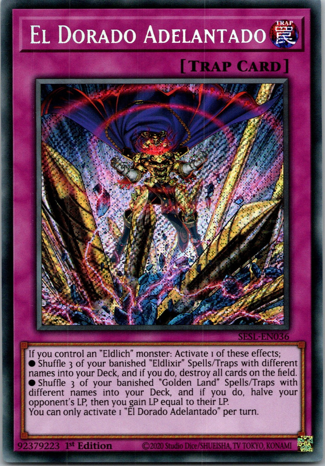Yugioh El Dorado Adelantado SESL-EN036 1st Edition Secret Rare NM