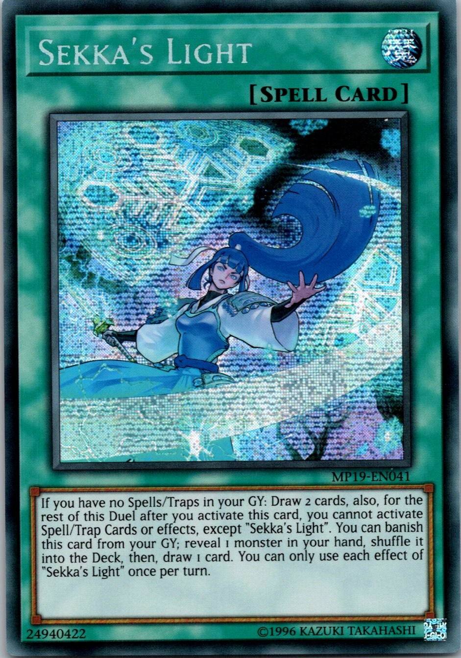 Yugioh Sekka's Light MP19-EN041 Prismatic Secret Rare NM