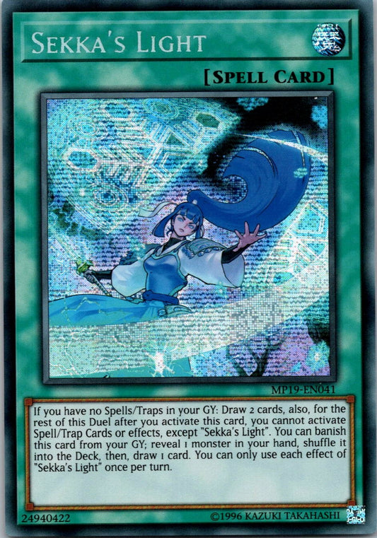 Yugioh Sekka's Light MP19-EN041 Prismatic Secret Rare NM
