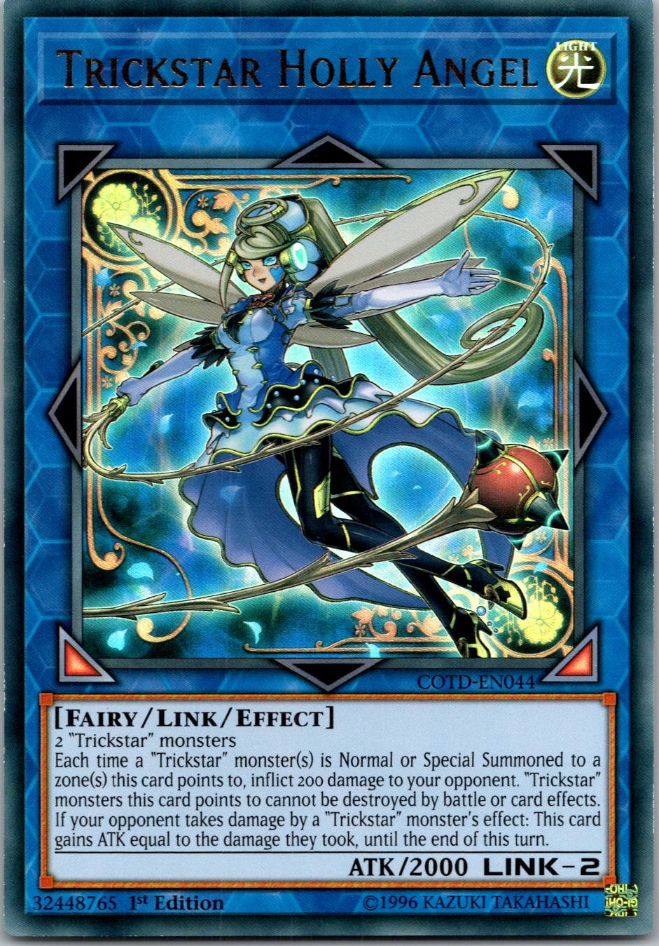 Yugioh Trickstar Holly Angel COTD-EN044 1st Edition Ultra Rare NM