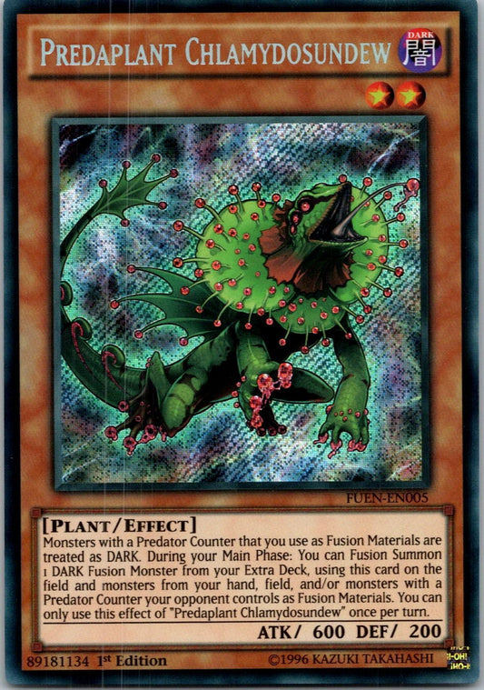 Yugioh Predaplant Chlamydosundew FUEN-EN005 1st Edition Secret Rare NM