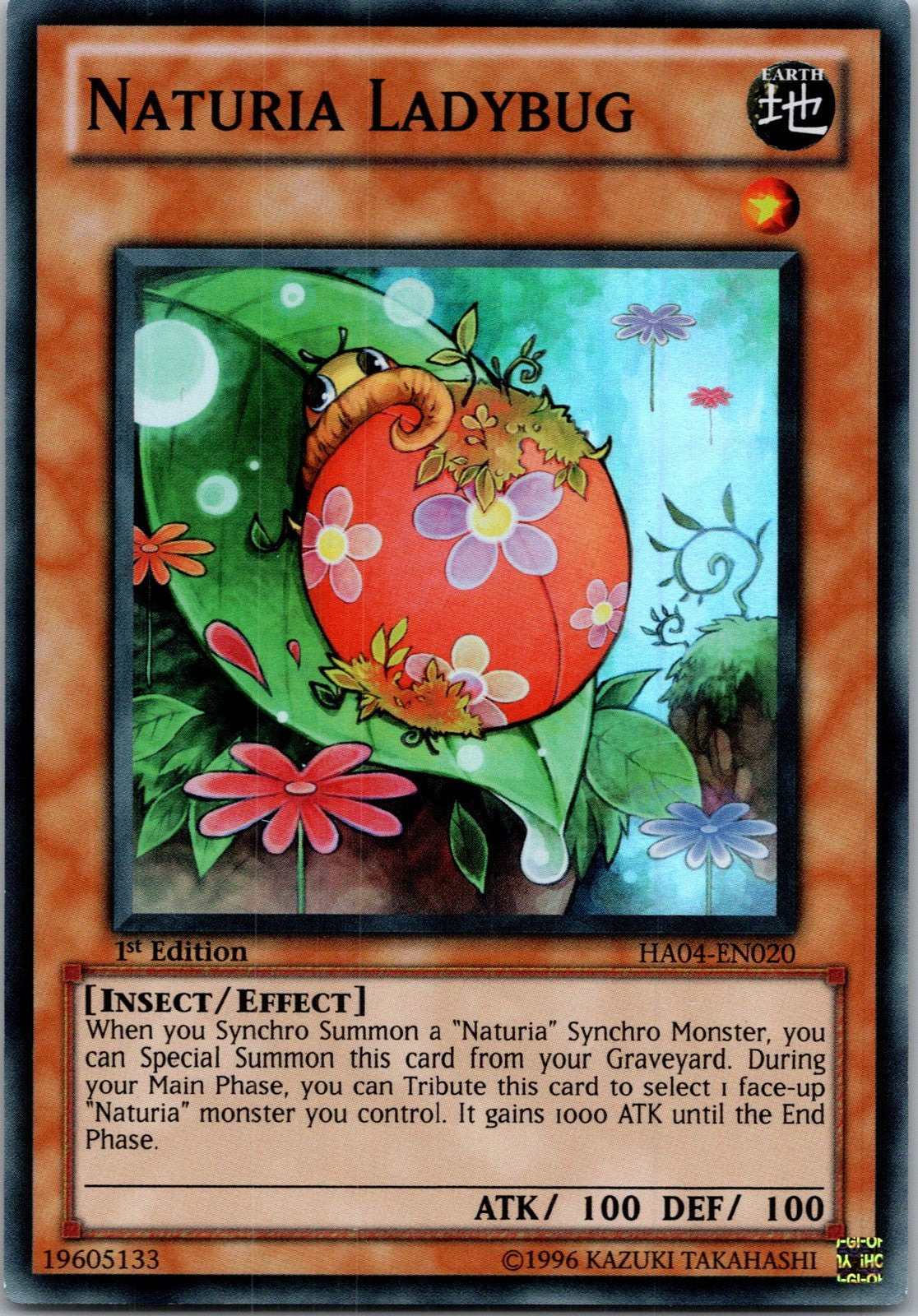 Yugioh Naturia Ladybug HA04-EN020 1st Edition Super Rare NM