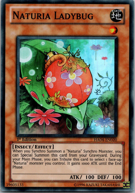 Yugioh Naturia Ladybug HA04-EN020 1st Edition Super Rare NM