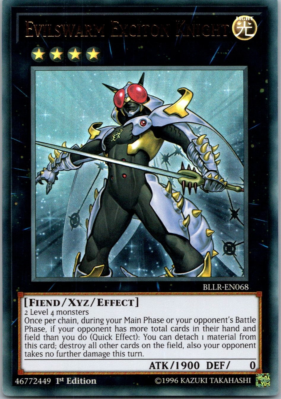 Yugioh Evilswarm Exciton Knight BLLR-EN068 1st Edition Ultra Rare NM