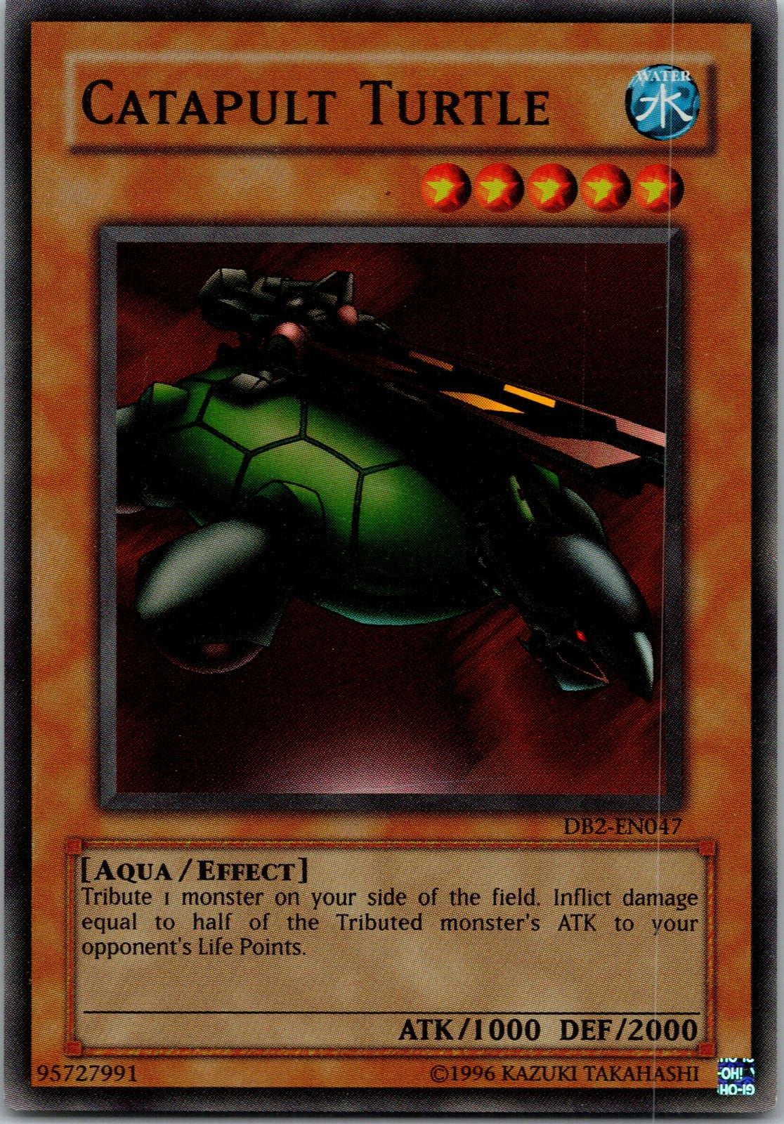 Yugioh Catapult Turtle DB2-EN047 Super Rare NM