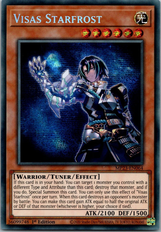 Yugioh Visas Starfrost MP23-EN064 1st Edition Prismatic Secret Rare NM