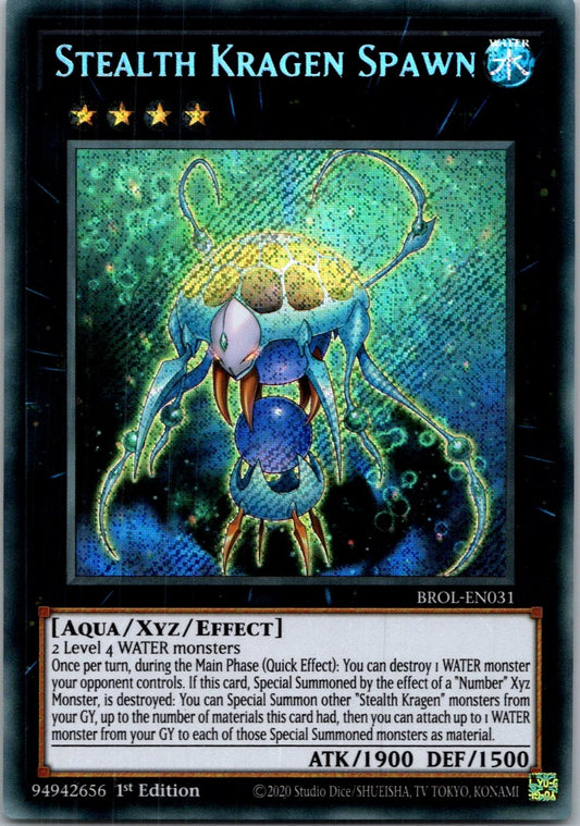 Yugioh Stealth Kragen Spawn BROL-EN031 1st Edition Secret Rare NM