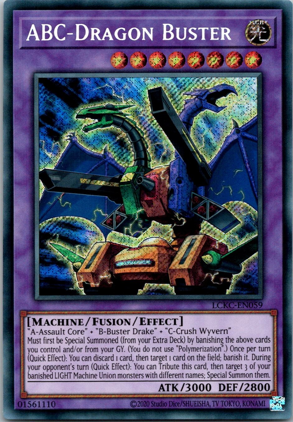 Yugioh ABC-Dragon Buster LCKC-EN059 Secret Rare NM