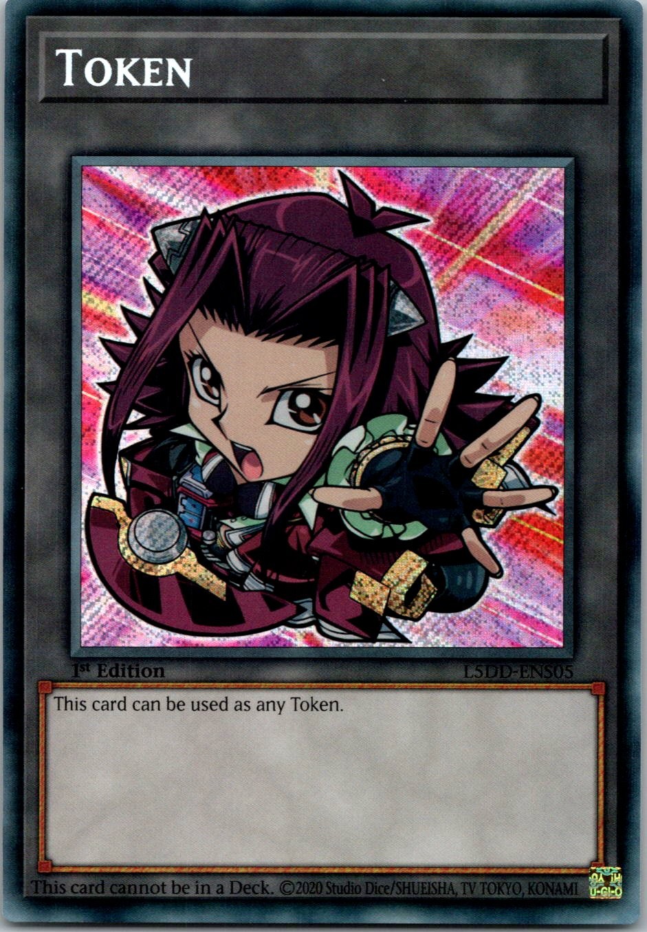 Yugioh Token (Akiza) L5DD-ENS05 1st Edition Secret Rare NM