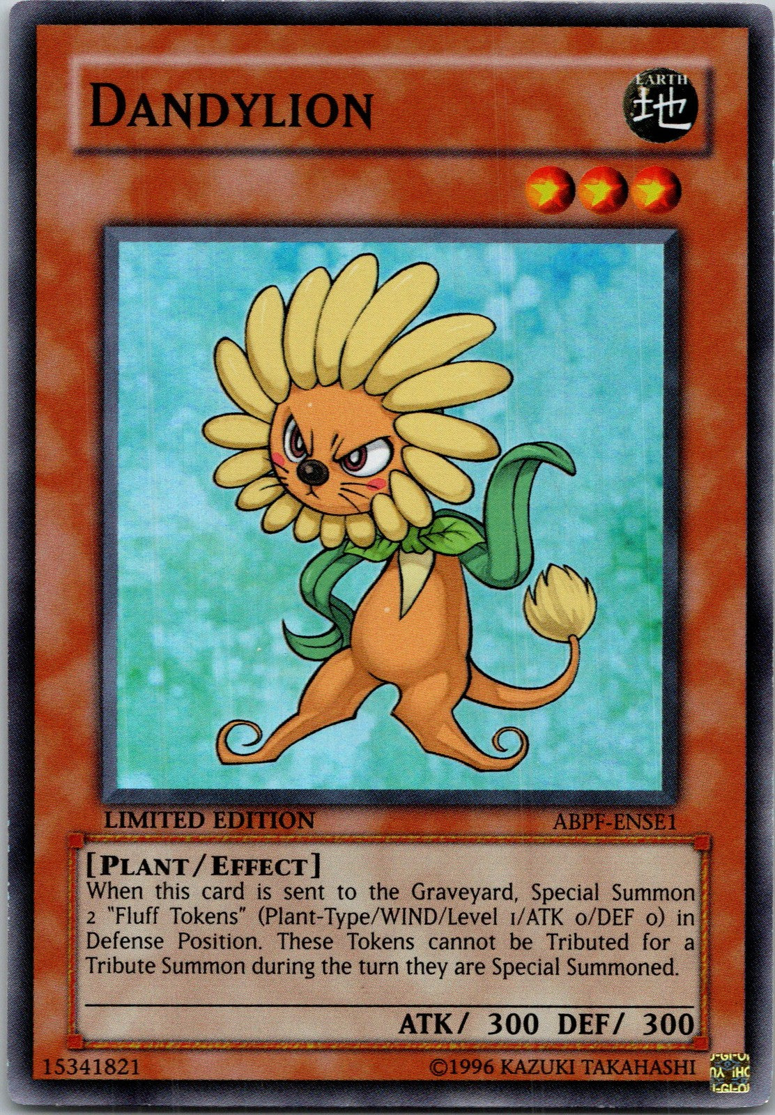 Yugioh Dandylion ABPF-ENSE1 Limited Edition Super Rare NM
