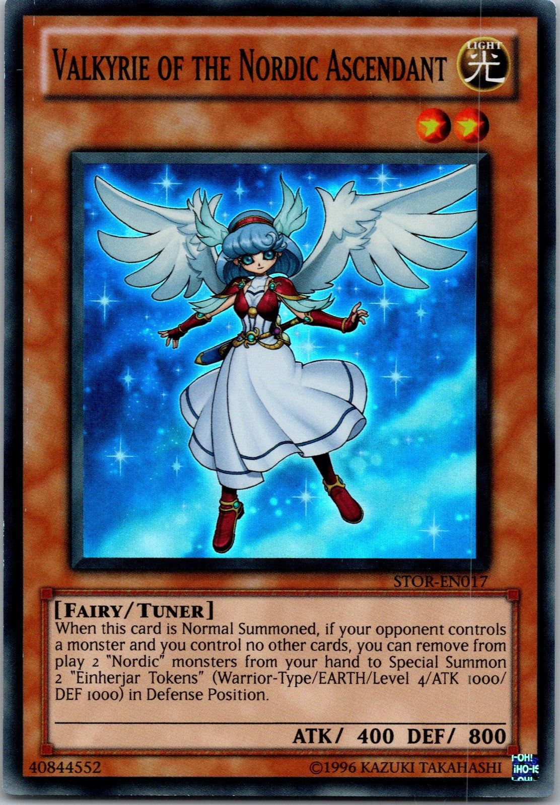 Yugioh Valkyrie of the Nordic Ascendant STOR-EN017 Super Rare NM