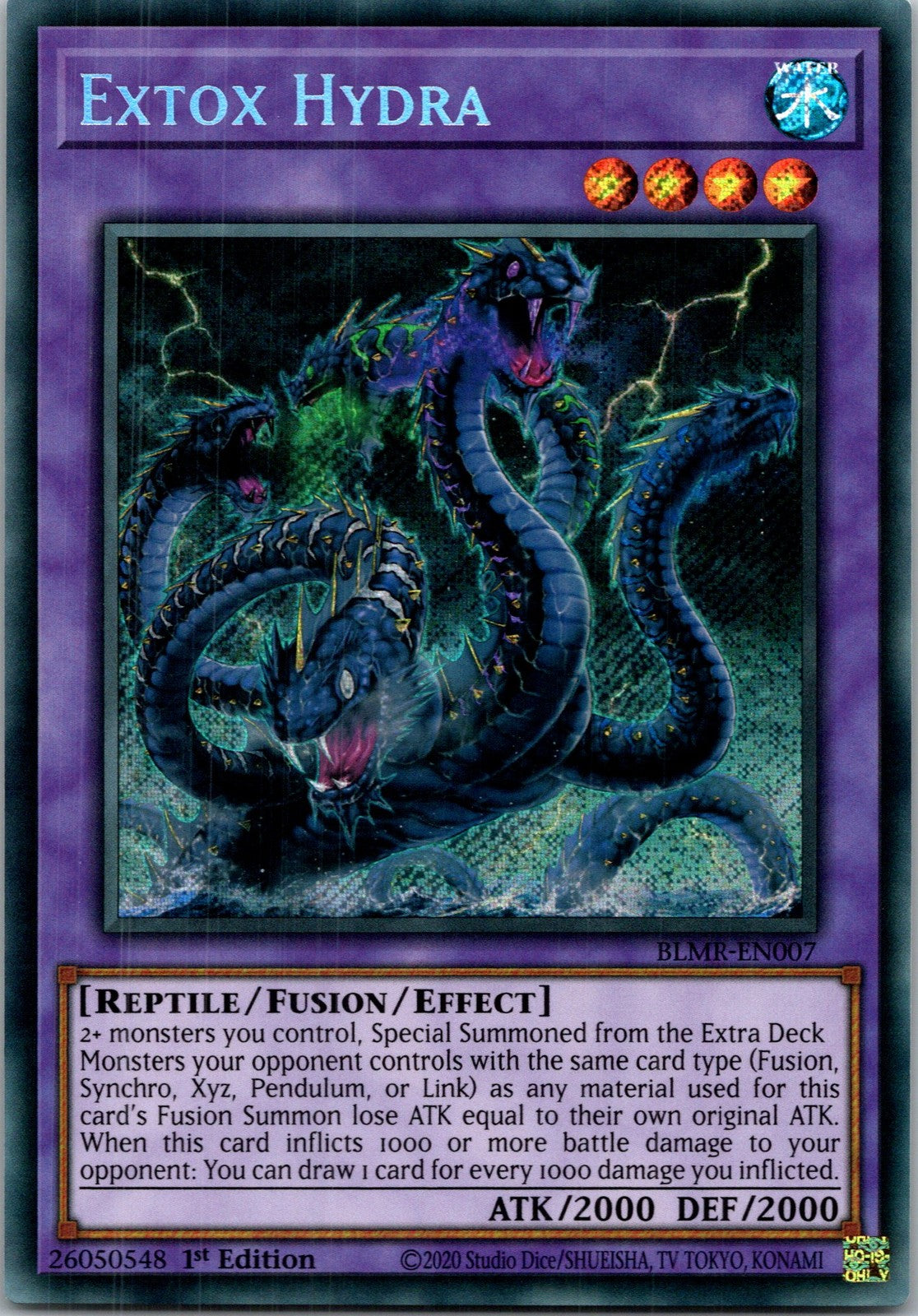 Yugioh Extox Hydra BLMR-EN007 1st Edition Secret Rare NM