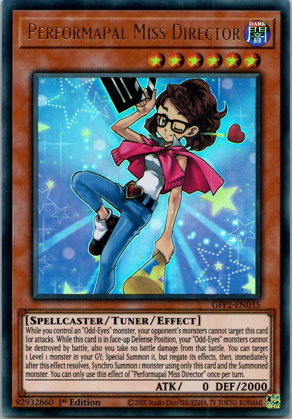 Yugioh Performapal Miss Director GFP2-EN035 1st Edition Ultra Rare NM