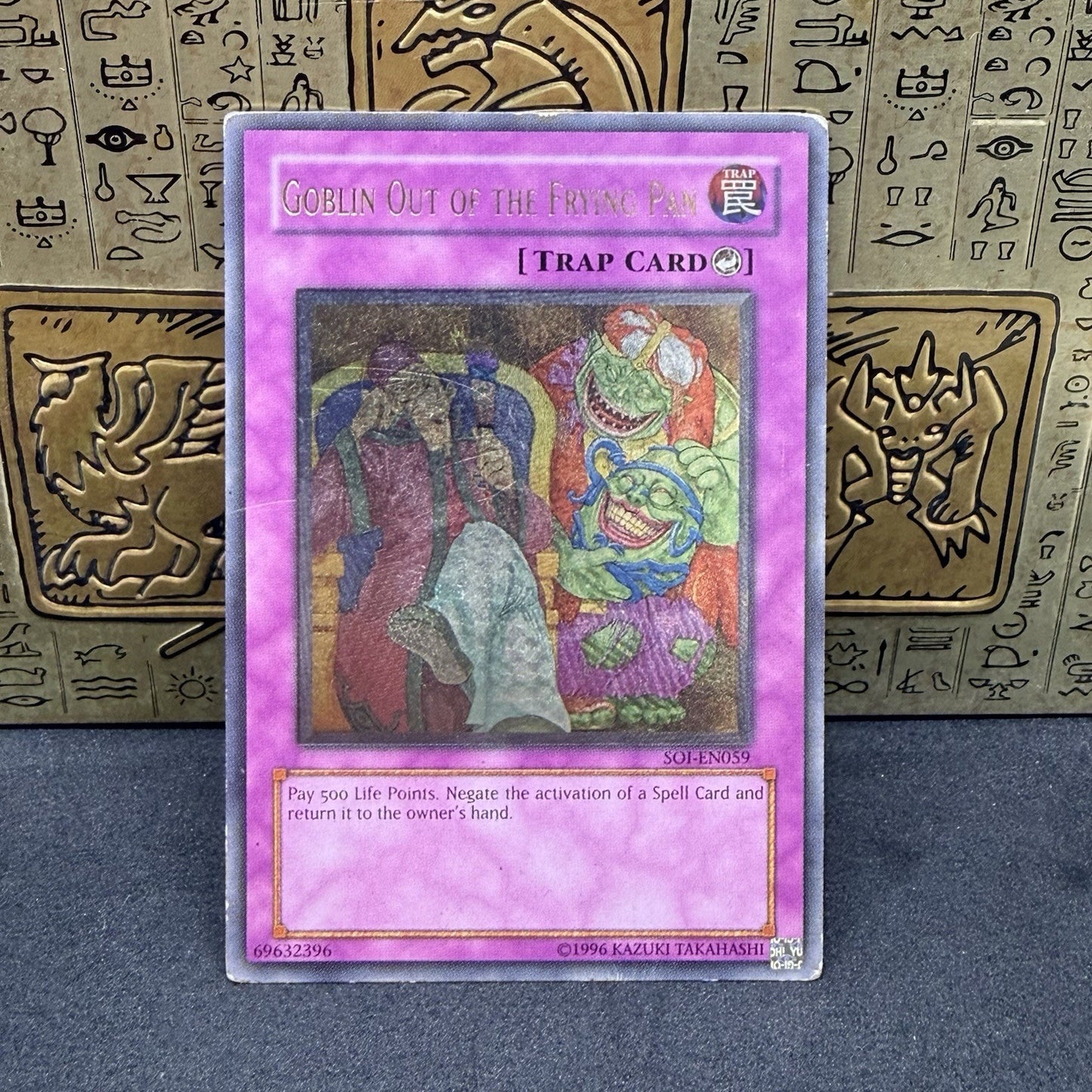Yugioh Goblin out of the Frying Pan SOI-EN059  Ultimate Rare LP