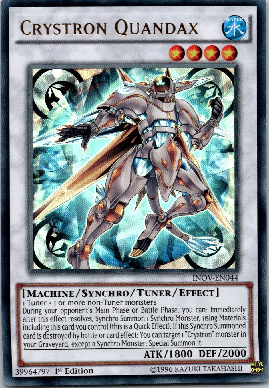 Yugioh Crystron Quandax INOV-EN044 1st Edition Ultra Rare NM