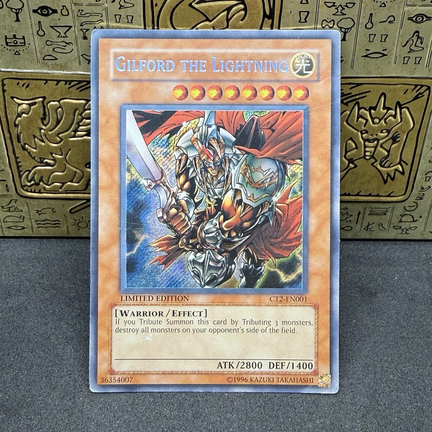 Yugioh Gilford the Lightning CT2-EN001 Secret Rare Limited Edition HP