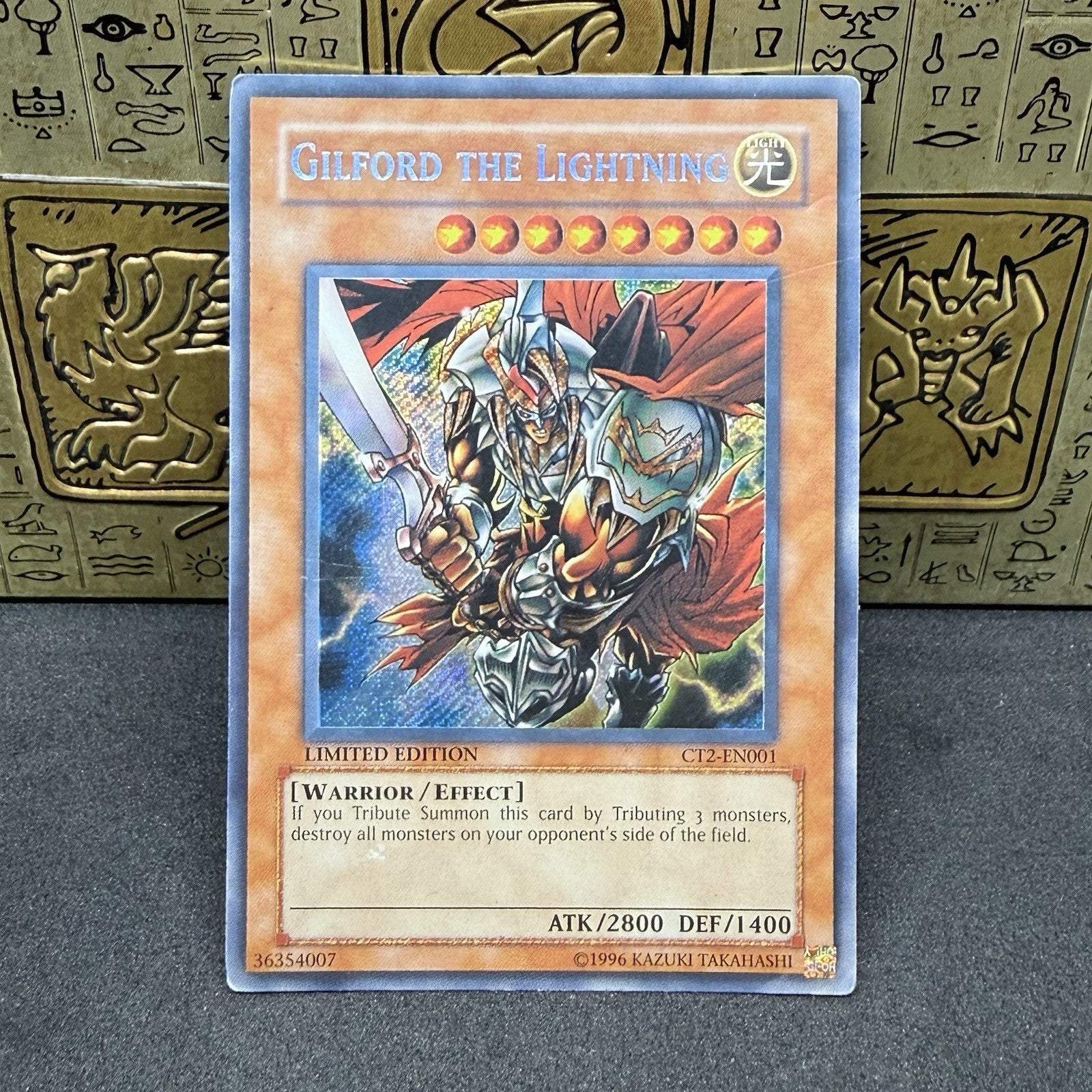 Yugioh Gilford the Lightning CT2-EN001 Secret Rare Limited Edition HP