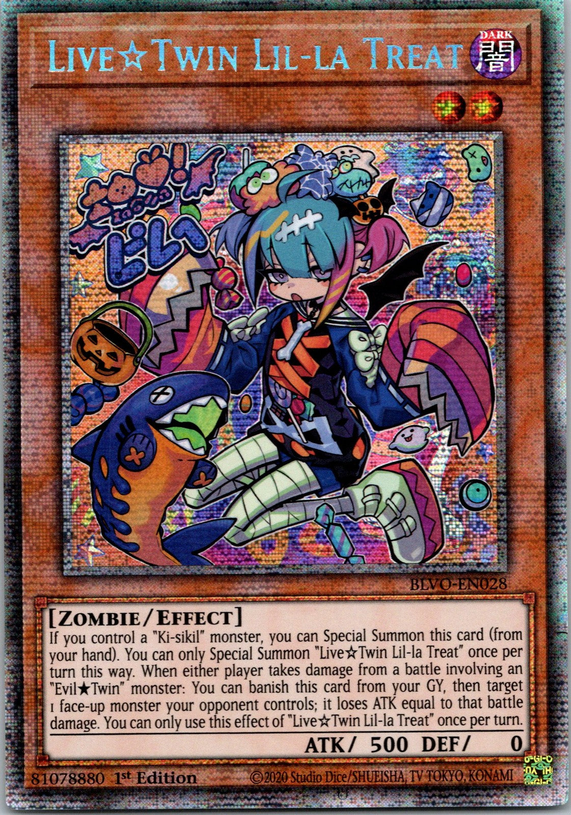 Yugioh Live Twin Lil-la Treat BLVO-EN028 1st Edition Starlight Rare NM