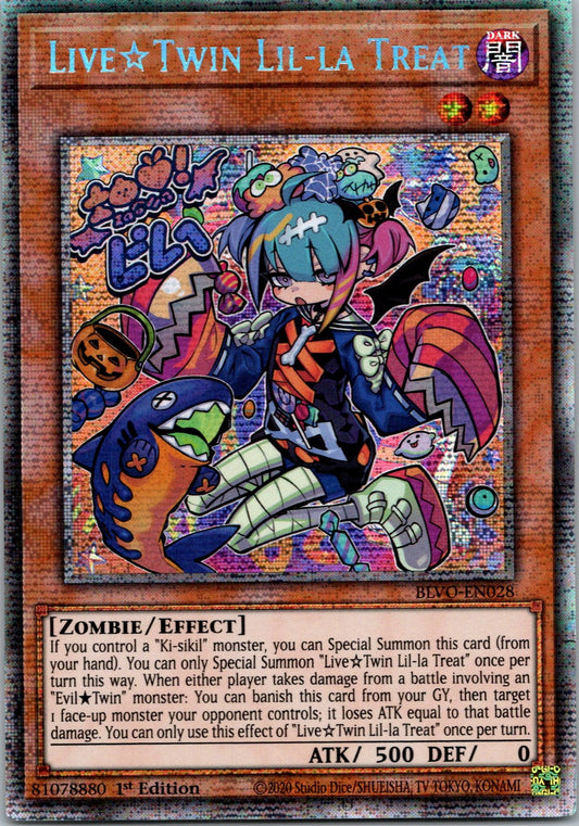Yugioh Live Twin Lil-la Treat BLVO-EN028 1st Edition Starlight Rare NM
