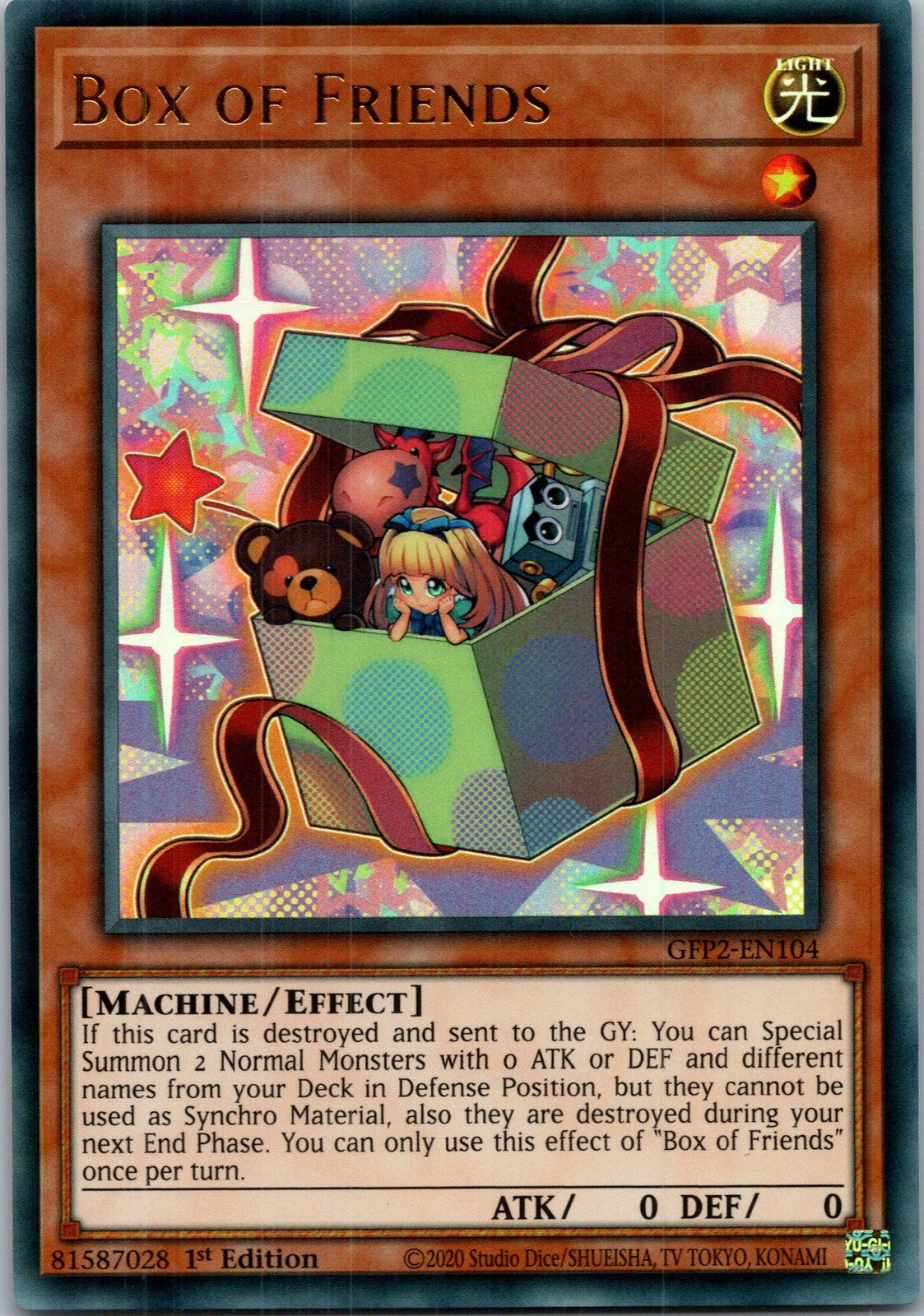 Yugioh Box of Friends GFP2-EN104 1st Edition Ultra Rare NM