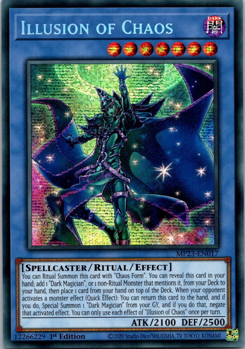 Yugioh Illusion of Chaos MP23-EN017 1st Edition Prismatic Secret Rare NM
