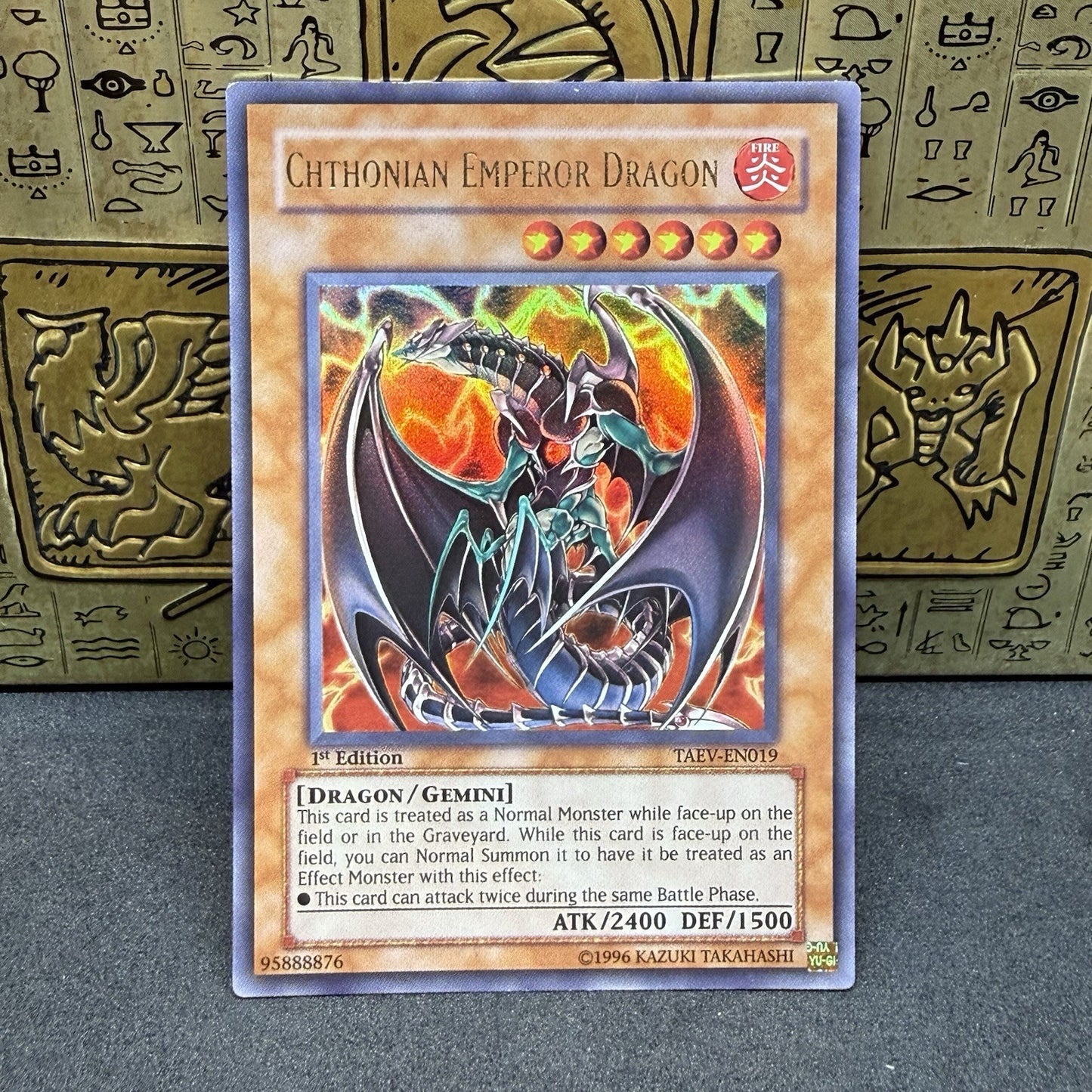 Yugioh Chthonian Emperor Dragon TAEV-EN019 1st Edition Ultra Rare NM