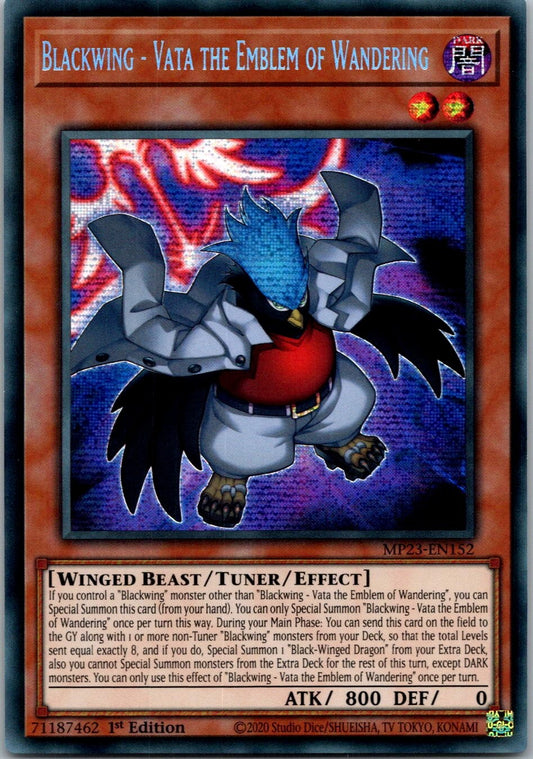 Yugioh Blackwing - Vata the Emblem of Wandering MP23-EN152 1st Edition Secret NM