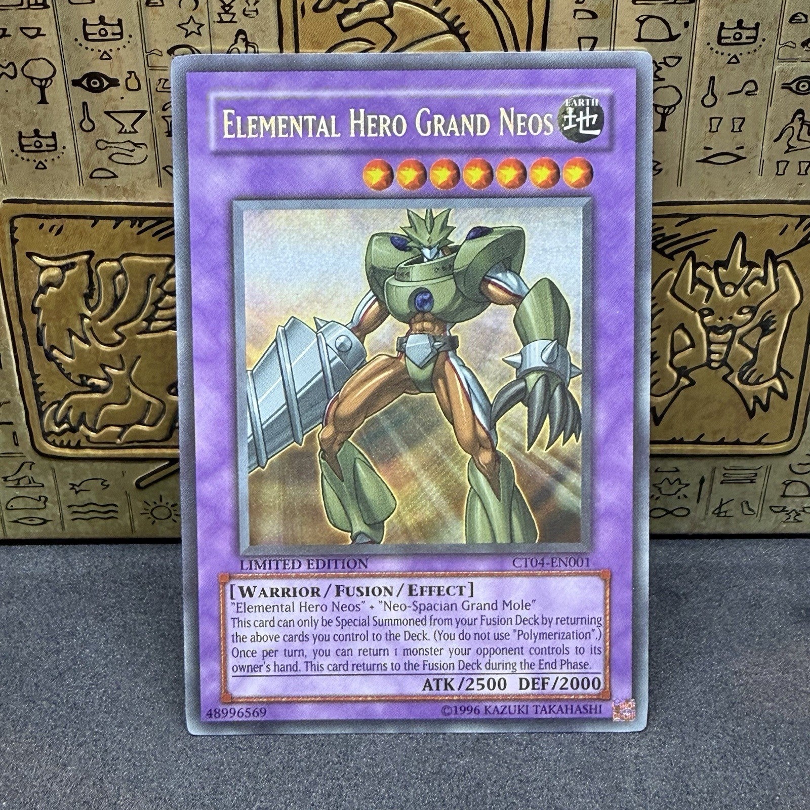 Yugioh Elemental Hero Grand Neos CT04-EN001 Secret Rare Limited Edition LP