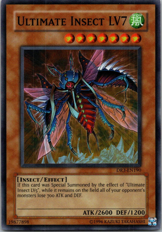 Yugioh Ultimate Insect LV7 DR3-EN190 Super Rare NM
