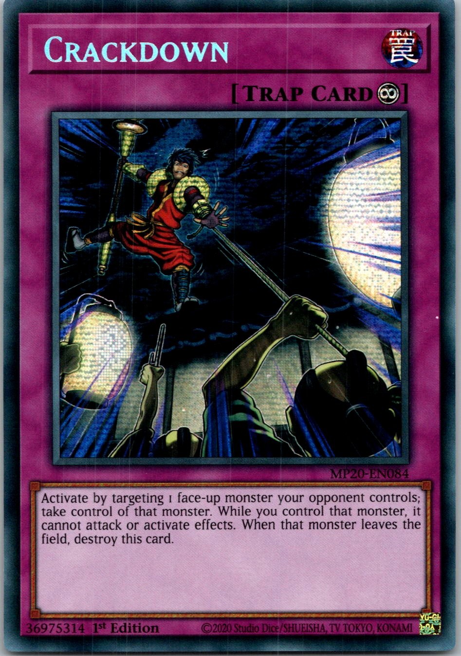Yugioh Crackdown MP20-EN084 1st Edition Prismatic Secret Rare NM