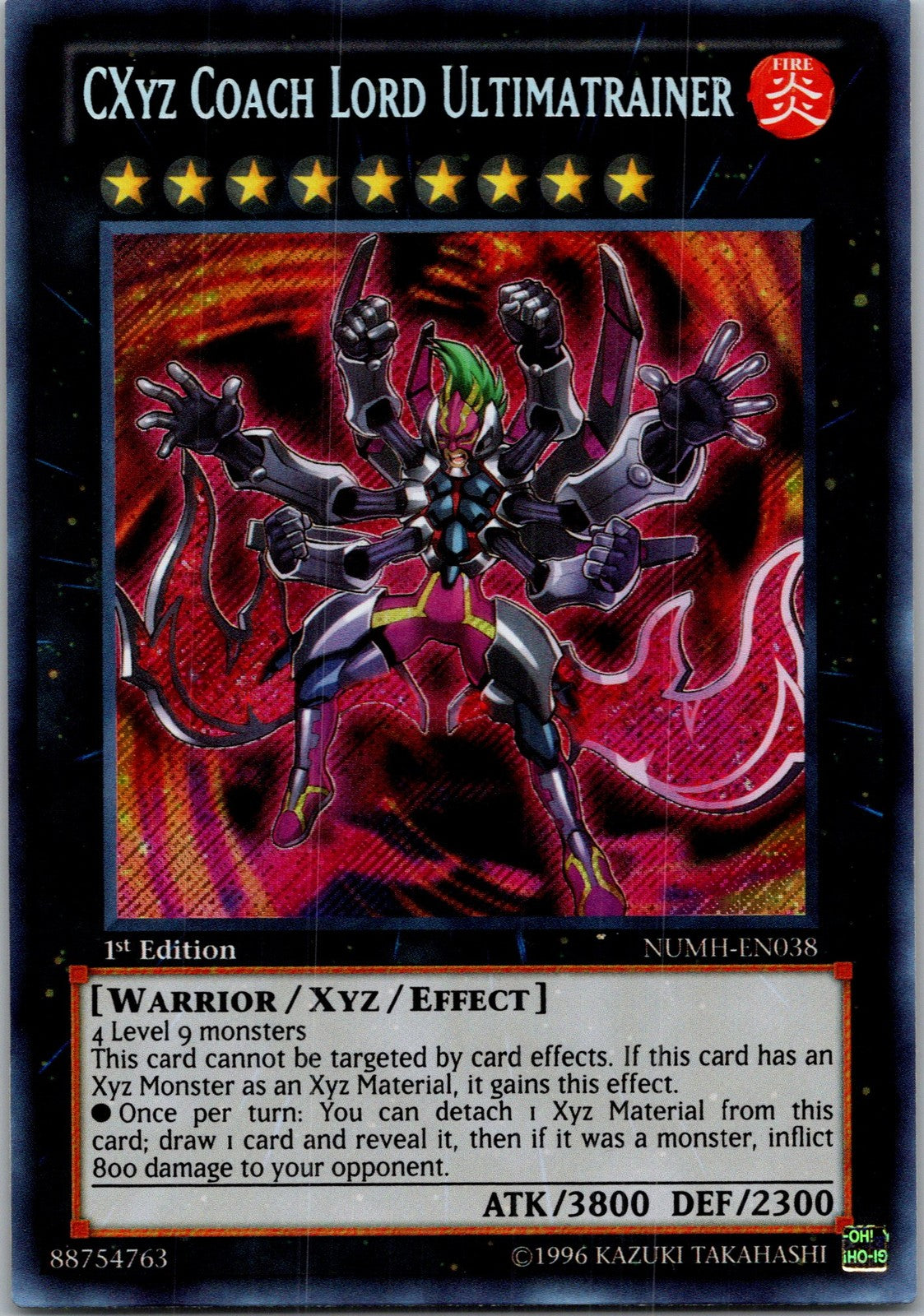 Yugioh CXyz Coach Lord Ultimatrainer NUMH-EN038 1st Edition Secret Rare NM