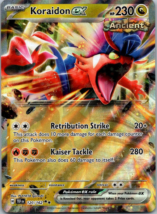 Pokemon Koraidon ex 120/162 Double Rare NM
