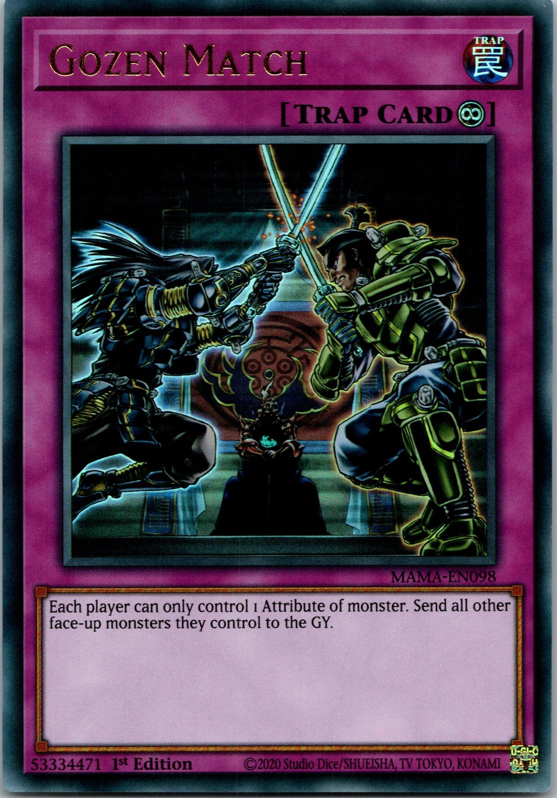 Yugioh Gozen Match MAMA-EN098 1st Edition Ultra Rare NM