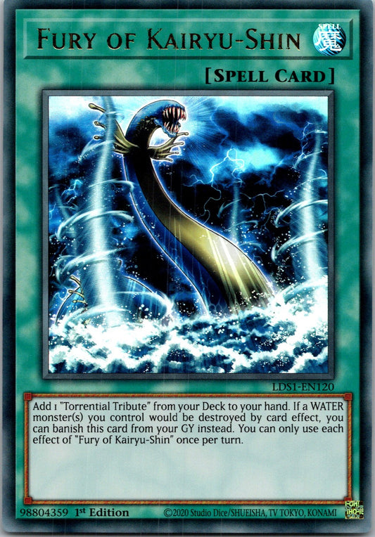 Yugioh Fury of Kairyu-Shin LDS1-EN120 1st Edition Ultra Rare NM